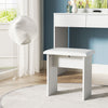 White Dressing Table with LED Lights Mirror 5 Drawers Stool Cabinet Make up Desk