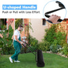 48L Steel Garden Lawn Roller Water Sand Filled Outdoor Grass Roller w/Drain Plug