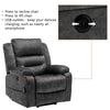 Electric Lift Recliner Chair Heat Vibration Upholstered Massage Overstuffed