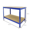 Q-Rax Garage Heavy Duty Steel Shed / Metal DIY Workbench Workshop Table Blue