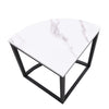 Dining Table Chair Set Marble Effect Top Kitchen Table 6x Stools for Dining Room