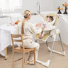 4-in-1 Baby High Chair Adjustable Foldable Feeding Chair w/Removable Cushion