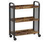 Industrial Drinks Trolley Rustic Metal Cart Vintage Serving Shelf Kitchen Table