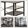 L-Shaped Corner Computer Desk PC Laptop Table w/ Storage Shelves