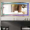 120x60 Crushed Crystal LED Wall Mirror RGB Light Stunning Sparkle Lighted Mirror