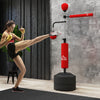 3 in 1 Freestanding Punching Bag with 2 Speed Balls Adjustable 160-230cm Red