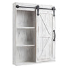 Wall Mounted Cabinet Bathroom White Single Door Mirror Vanity Storage Cupboard