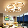 Square/Ring LED Ceiling Lamp Dimmable Light Chandelier Fixture Living Bedroom