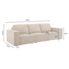Dusk Brooklyn Cappuccino Velvet 3 Seater Sofa RRP £899