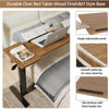 Hospital Style Overbed Laptop Table with Adjustable Height Tilt Top and Wheels