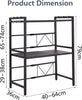 3 Tier Expandable Microwave oven Rack Stand Storage Holder Kitchen Corner Shelf