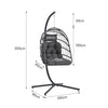 Rattan Swing Egg Chair Hammock Hanging Garden Patio Outdoor Indoor with Cushion