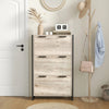 Narrow Shoe Cabinet 3 Drawers 18 Pairs Slim Shoe Storage Cupboard 3 Flip Doors