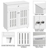 Shoe Cabinet Wooden Shoe Storage Cabinet Organizer 4-Tier Shoes Rack White
