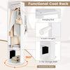 360° Swivel Jewelry Cabinet Armoire Freestanding Full Length Mirror w/ Storage