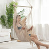 Hammock chair,hanging rope swing chair with2cushions, for indoor and outdoor use