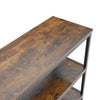 Long Console Table 3 Tier Industrial Vintage Entry Hallway Table Slim Side Table