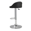 2x PU Leather Round Bar Stool Adjustable Swivel Pub Chair with Back Home Kitchen