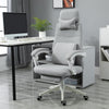 Home Office Chair Swivel Desk Chair with Adjustable Height Footrest Grey
