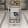 Stainless Steel Commercial Catering Sink Single Bowl Drainer Units Kitchen Basin