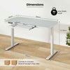 Electric Stand up Home Office Desk Adjustable Desk Sit Stand-White