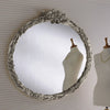 Mirror Extra Large Antique Vintage Wall Deco Silver Round Floral 127cm x 117cm