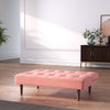 Modern Sofa Bed 2 Seater Pink Fabric Couch Settee Recliner Sleeper Living Room