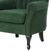 Chenille Upholstered Single Sofa Armchair European-Inspired Curved Leg Wingback
