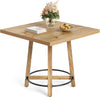 Square Dining Table for 2-4, 80cm Modern Small Kitchen Table for Dinner Room