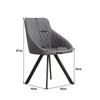 Set of 2 Faux Leather/Suede Dining Chairs Metal Legs Reception Restaurant Chair