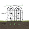 Decorative Garden Fence 5 Panels Outdoor Black Thicken Metal Wire Fencing Patio