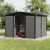 Galvanized Outdoor Storage Shed Black Utility Room Tool Room Durable and Sturdy