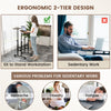 2-Tier Adjustable Standing Desk Mobile Sit Stand Desk Office Laptop Cart