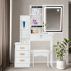 Dressing Table With Drawers Mirror Stool Set Makeup Desk Vanity Table Bedroom UK