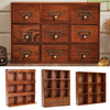 Retro Desktop Organizer Wall Storage Cabinet Cupboard Wooden Shelf Storage Box