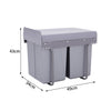 Pull Out Kitchen Waste Recycle Soft Close Dustbin Under Sink Rubbish Bin 30L/40L