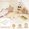 3-4 Kids Large Play Tent House Kids Play Tent w/Star Lights-Beige