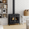 LIFELOOK Cast Iron Woodburning Multifuel Stove Fireplace Heat Warm Indoor 10KW
