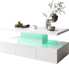 Coffee Table with Hidden Drawer, High-gloss Finish Coffee Tables for Living Room