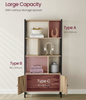 Bookshelf, Storage Shelf, Large Bookcase With Doors, 4 Shelves, Stable Steel
