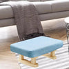 Small Footstool Chair Stool Rectangle Footrest Padded Rest Seat Pouffe Wood Legs
