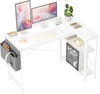 L-Shaped Corner Desk 120x70cm Computer Desk with Storage Shelves Workstation