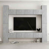 8 Piece TV Cabinet Set Concrete Grey Engineered Wood