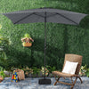 Rectangle Banana Garden Parasol 2x3M Umbrella Sun Shade Outdoor Patio Crank Tilt