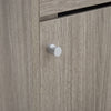 Grey Wooden Tall 2 Door 2 Shelves Bathroom Cabinet Storage Unit Floor Standing