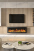 LED Fireplace Media Wall Fire Wall Mounted / Standing Electric Heater 40inch UK