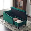 Velvet Chaise Lounge Sofa with Storage, Button Tufted, Green, Ergonomic