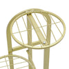 4 Tiers 5 Pot Metal Plant Stand Open Display Outdoor Indoor Tall Flower Pot Rack