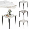 4-Person Large Glossy Marble Dining Table Modern Kitchen Table Office Work Table