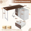 Corner Computer Desk Laptop PC Desk Study Writing Desk-Brown